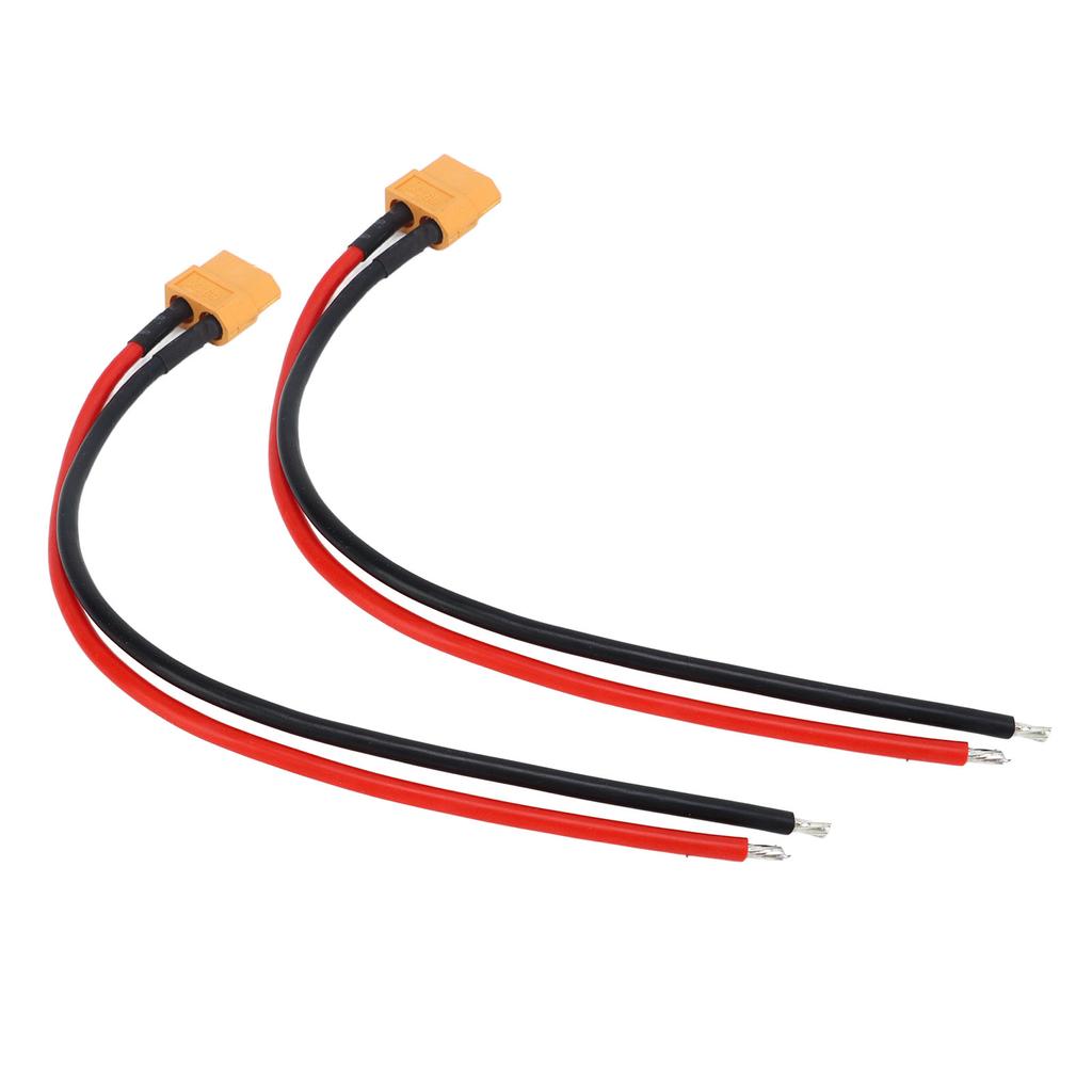 2PCS Power Adapter Cable Silicone AWM14 XT60 Male Head Fireproof Power Converter Cord for Electric
