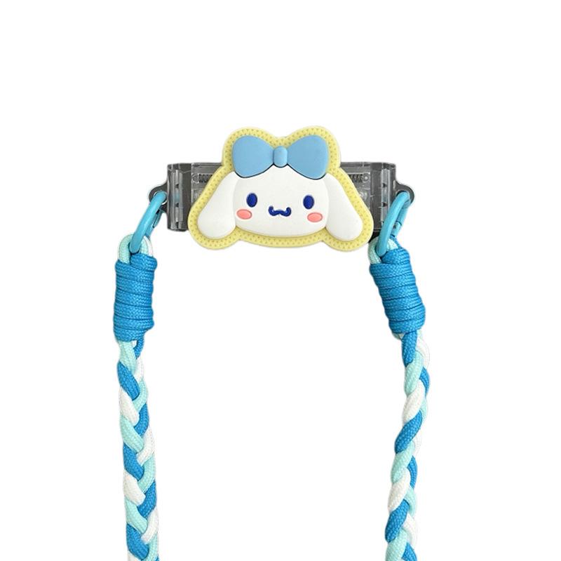 Cartoon Kt Cat Girl Heart Back Clip Diagonal Cross-Chain Braided Rope Mobile Phone Case Halter Neck Strap Mobile Phone Back Clip Anti-Fall