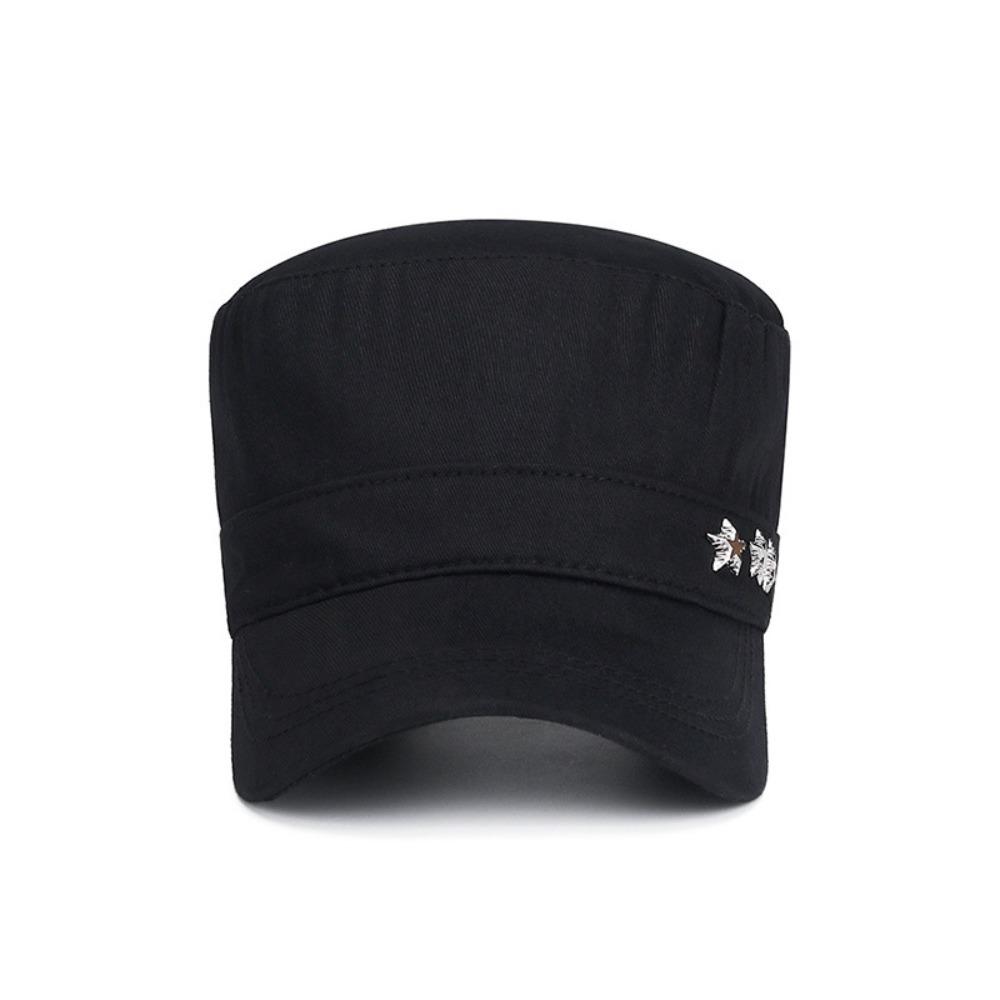 Solid Adjustable Baseball Cap Cotton Sunshade Hat Breathable Cadet Hat Men Sunscrean