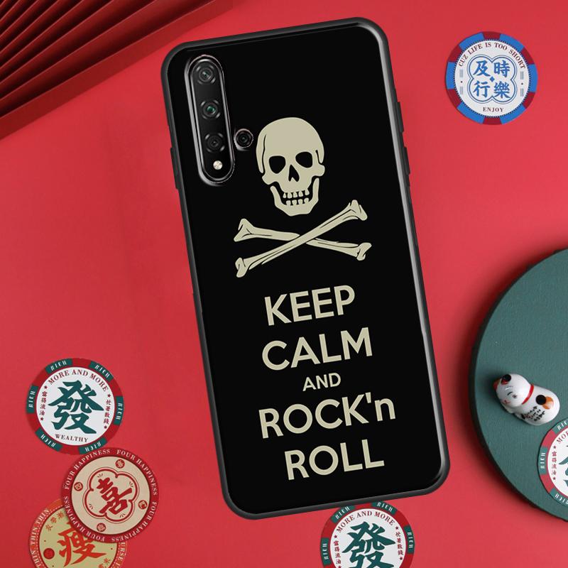 Rock Roll Skull For Huawei P30 P20 P40 Lite P60 Pro Nova 5T 12s 12i 11i Y90 Y70 Y60 Y61 Y91 Y72 9 10 SE Case