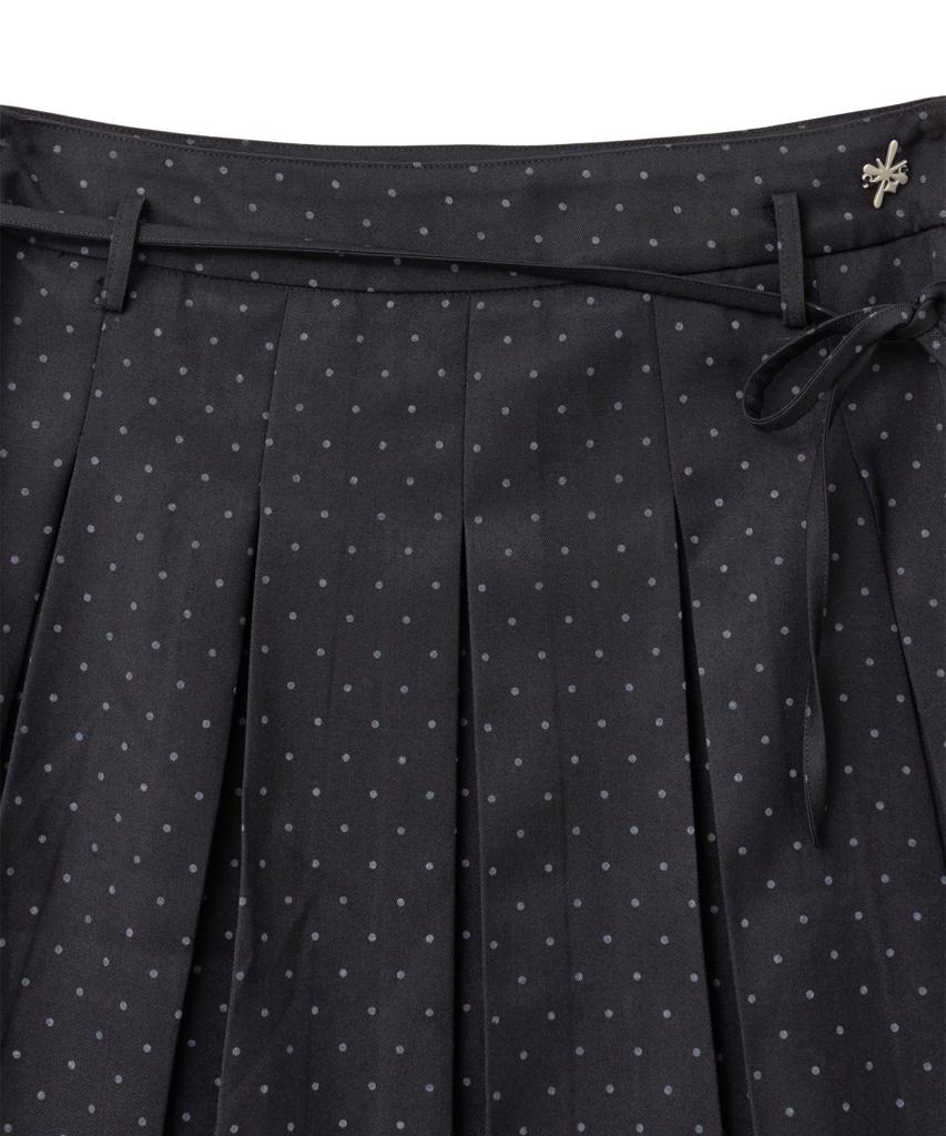 Lougeu Dot Chiffon Layered Skirt_Black