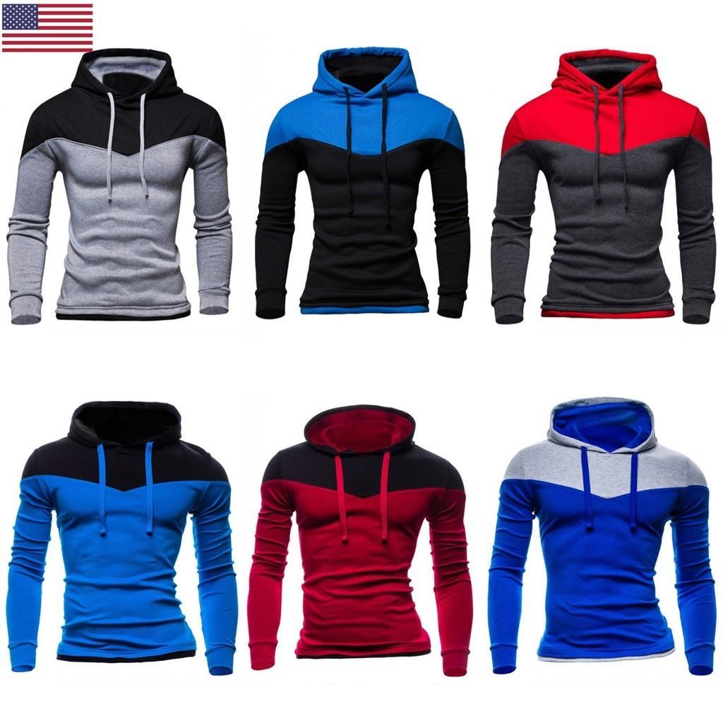 Coat Mens Jacket Outwear Sweater Winter Slim Fit Hoodie Warm Hooded Sweatshirt