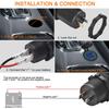 12/24V Fast Charger QC 3.0 Socket Dual USB Touch Switch Quick Charger Waterproof Vehicle Charging for Boat Van