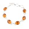 Citrine Gemstone 925 Sterling Silver Jewelry Handmade Bracelet 8" Gift For Women RB-10-11