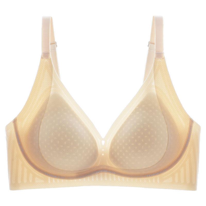 Comfortable and Seamless Summer Thin Small Breasts Show Large Gathering and Pulling Anti-sagging Breathable Bra shield.cmABC Cup
