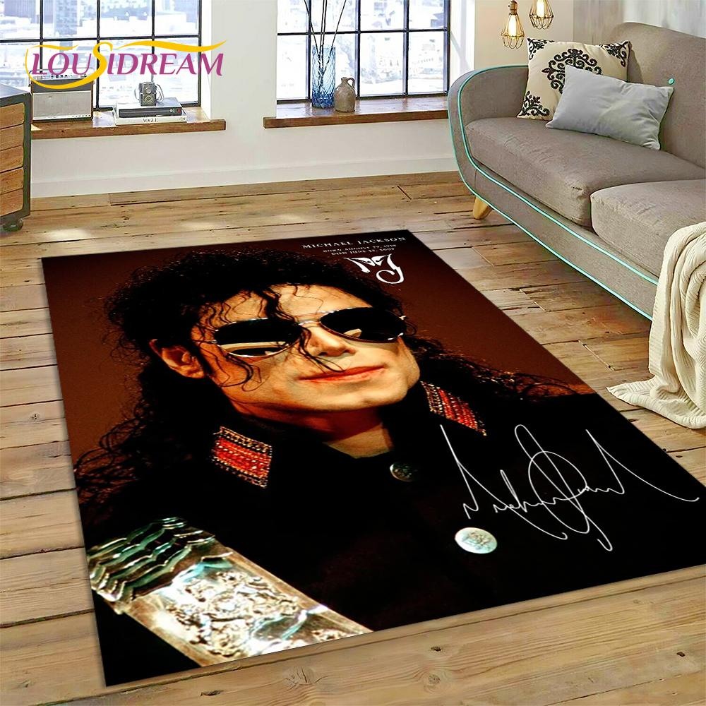 MJ Král Popu Michael Jackson Koberec do Obývacího pokoje Ložnice Domácí Dekorace, Podložka Protiskluzová Dekorace na Pohovku Rohožka Dárek
