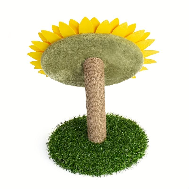 Sisalová škrabadla pro kočky s rozkošným tvarem slunečnice, skvělý dárek pro vaši kočku