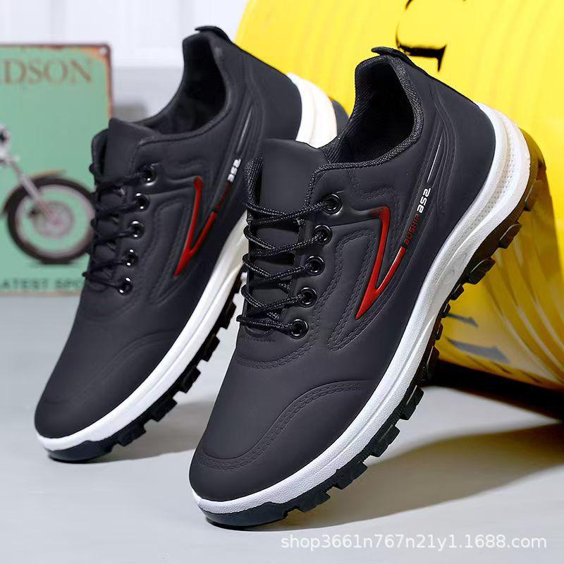 

2025 men s shoes leather sports shoes waterproof and non-slip shoes casual trend versatile running shoes kitchen work shoes 44