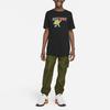 Nike Cartoon Letter Print Round Neck Short Sleeve T-Shirt Kids Tops Black DQ3869-010