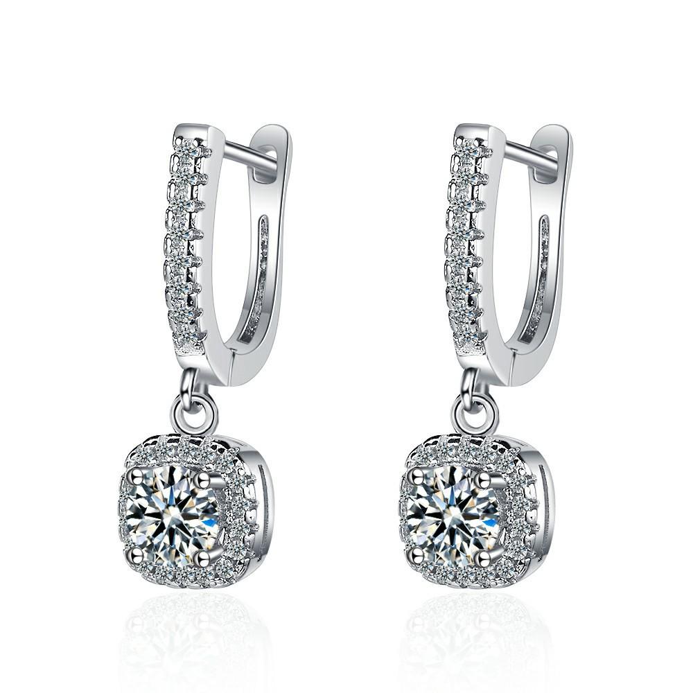 Koreanischer Stil Strass Zirkonia Hängende Ohrstecker für Damen