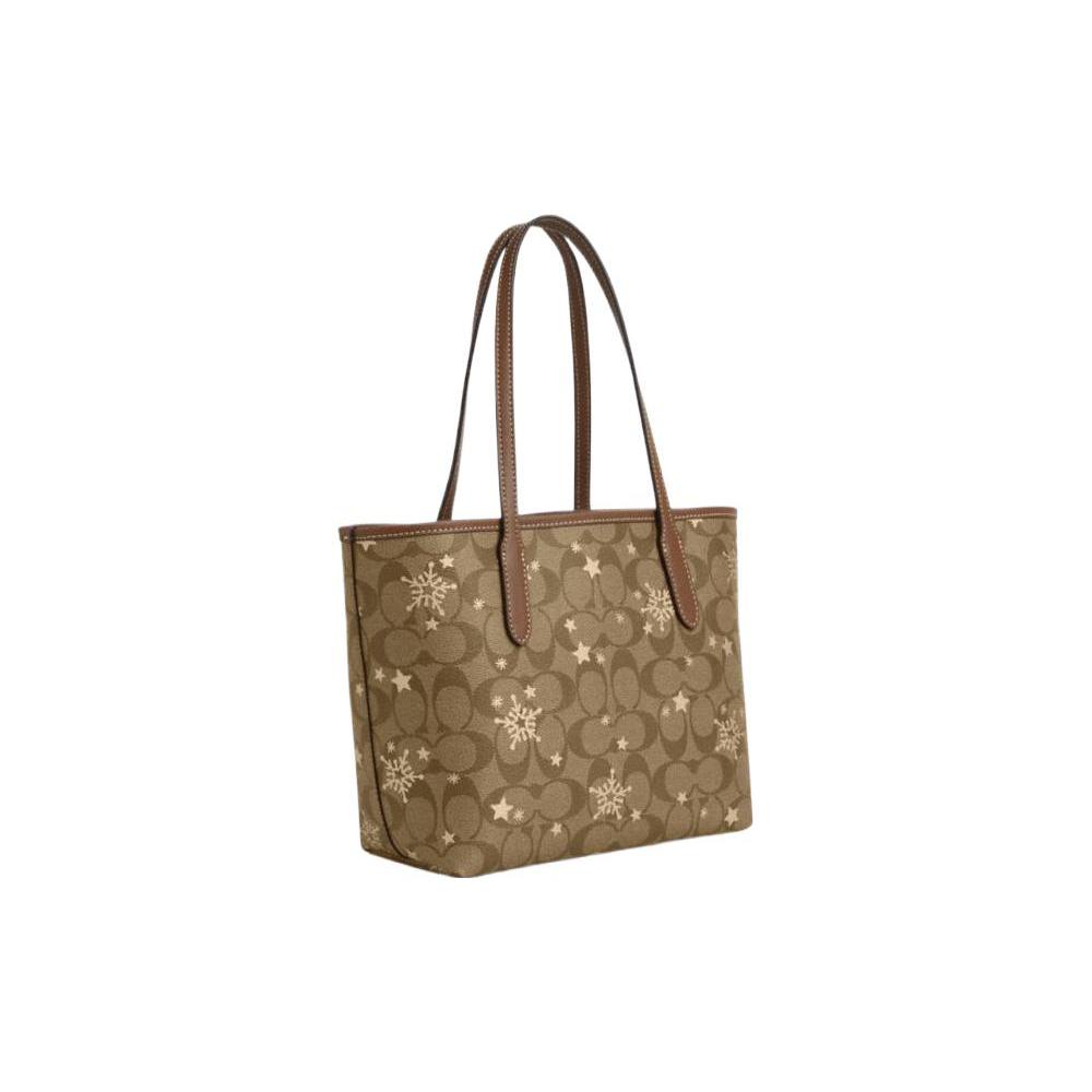 COACH City Multicolor Leather Tote Bag, Shopping Bag, Shoulder Bag Medium Women's Khaki CN682-IMWD9
