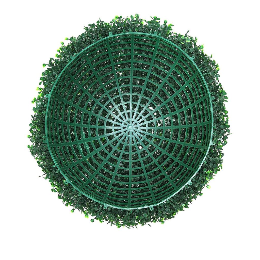 Artificial Topiaries Boxwood Trees, 20” Tall (2 Pieces), Ball-Shape Faux Topiaries Plant, All-year Green Feaux Plant Decorative Balls for Backyard,