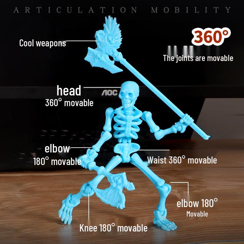 Skull Man Multi-Joint Movable DIY Assembly Bone Figurine