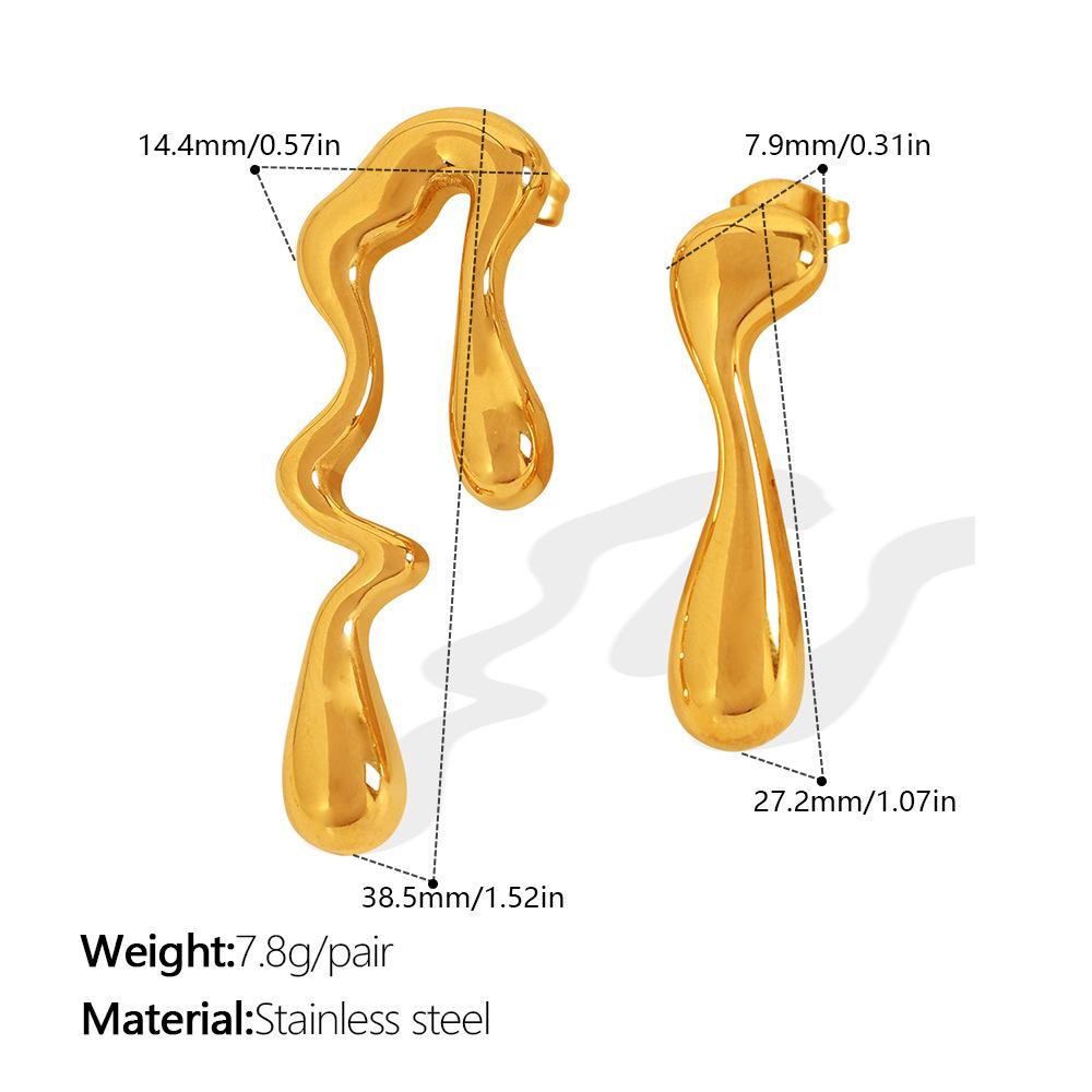 Yori New Unique Design Exaggerated Stud Earrings Bright Anti Allergy Waterproof Charm Texture High Quality Jewelry