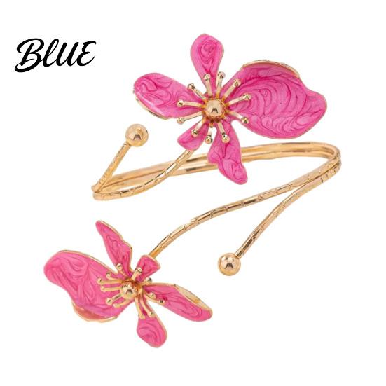 Feminine Armlet Bracelet Flower Arm Cuff Women Upper Adjustable Open