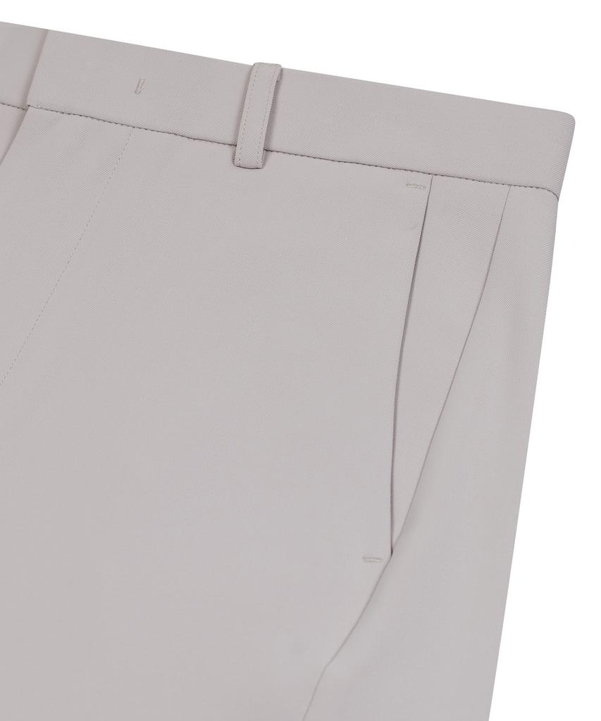IRONYPORNO WHITELINE 86-Iro268 Basic Curved Wide Poly Pants Light Gray