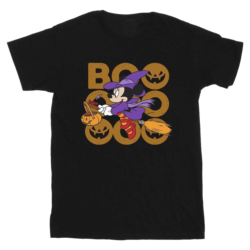 Disney Girls Boo Minnie Mouse Witch Cotton T-Shirt
