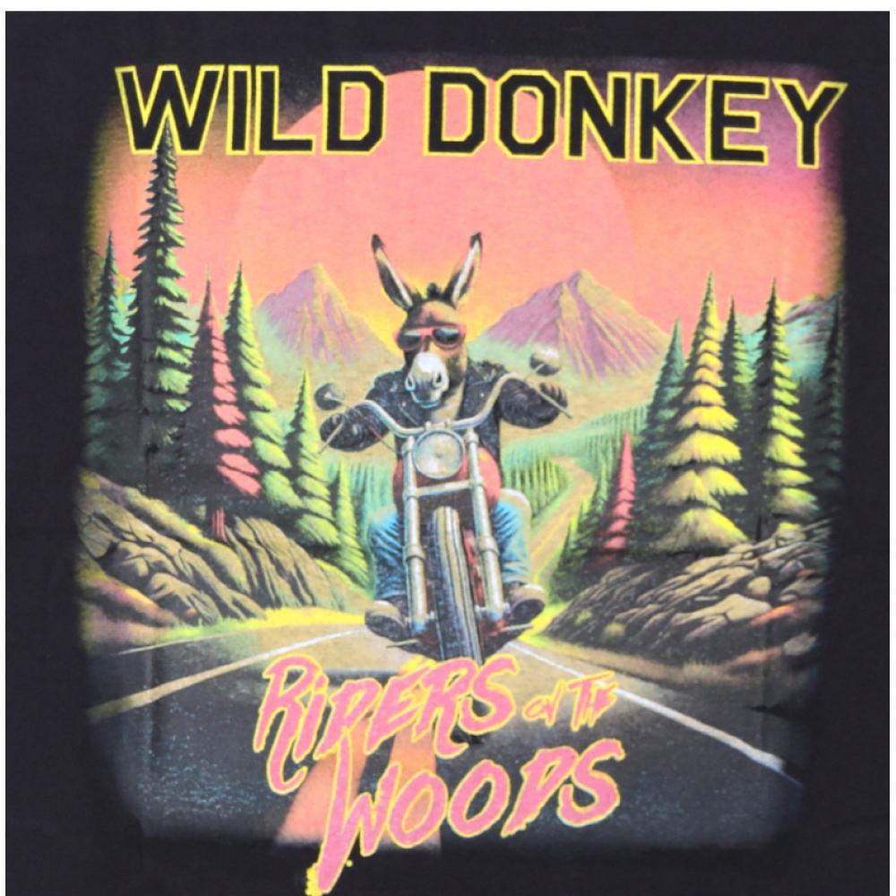Wild Donkey Unisex T shirT T Riding Jerry Black