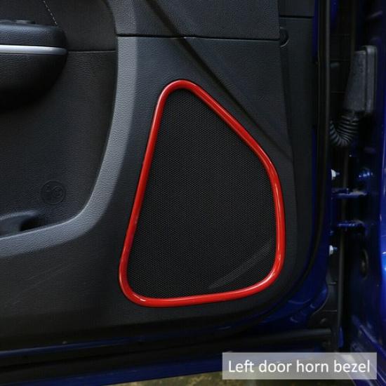 Car Front Door Speaker Frame Trim Ring Cover For Dodge Charger /300C 2011+Red