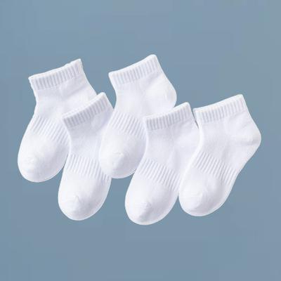 Sommer Weiße Netz Kinder Baumwollsocken Jungen Mädchen Sportsocken Frühling Baby Hautfreundliche Baumwollsocken 5 Paar