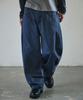 Seukeulaeteulpigsel Vtg Fade Dart Curved Line Cotton Pants [Blue]