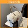 Bolso Bandolera de Peluche de Oveja y Capibara con Cadena y Cremallera para Niñas y Adolescentes