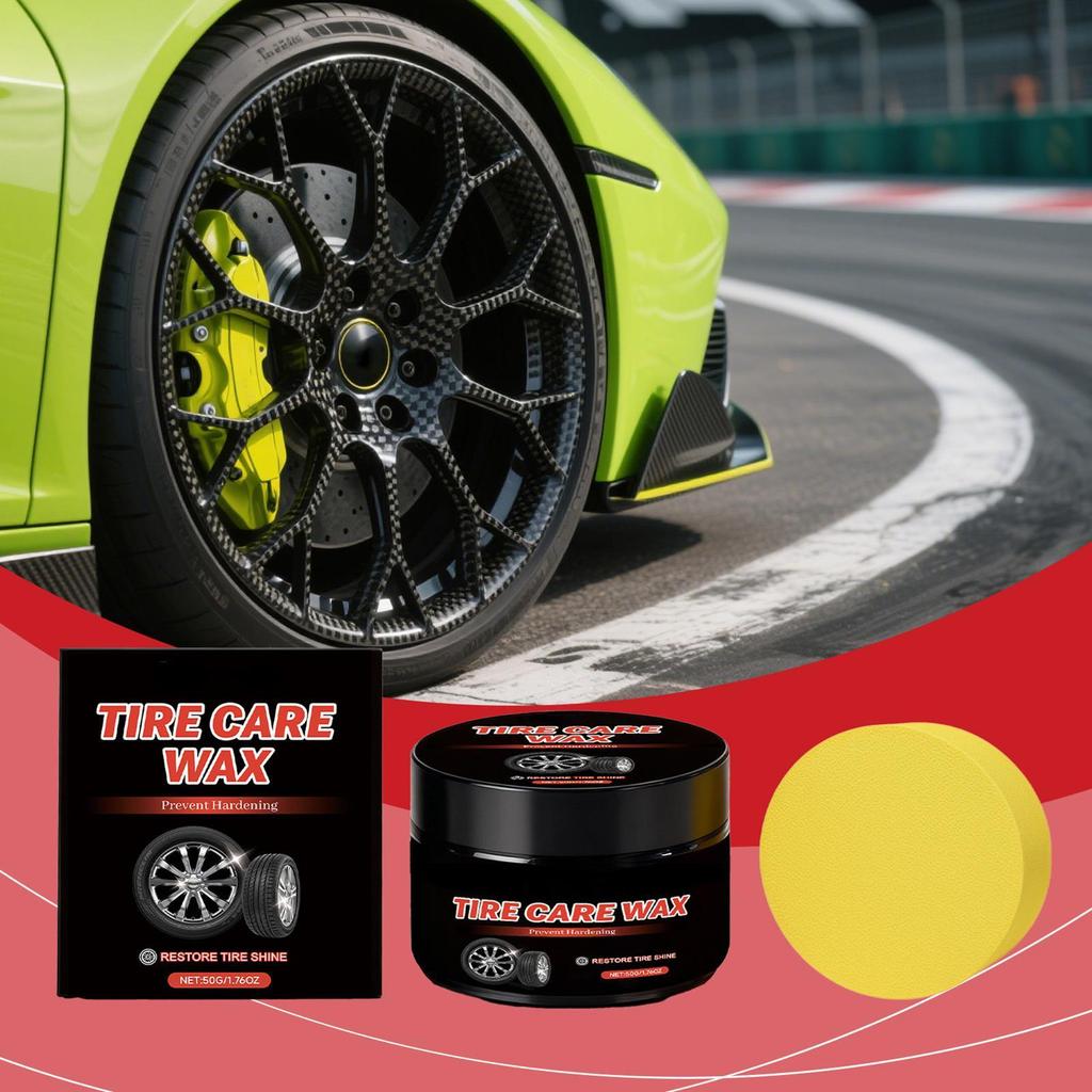 Tire Care Cream Shine 50g Wheel Care Paste Retreading Maintenance Crack Prevention Explosionproof Tire Care Cream