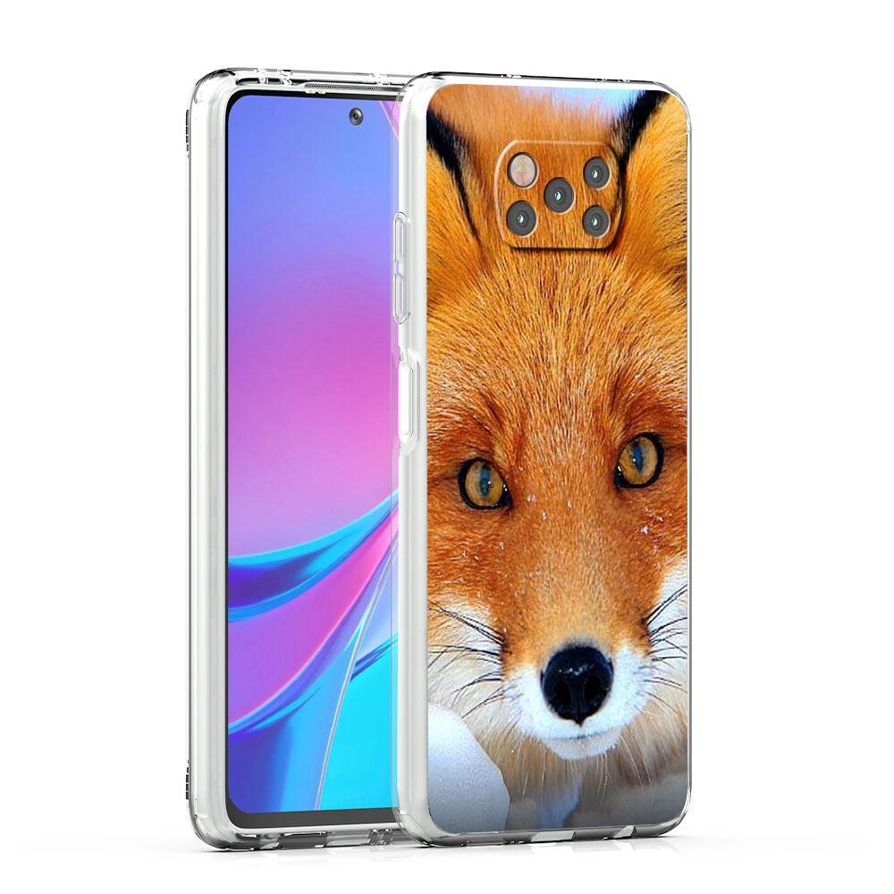 Roztomilý červený lišák Dárkové pouzdro na telefon Pro Xiaomi Poco X3 NFC F3 M3 X4 M4 Pro 5G Mi 11 Lite Ultra 11T 11X 12 12T Pro 11i Měkký průhledný kryt