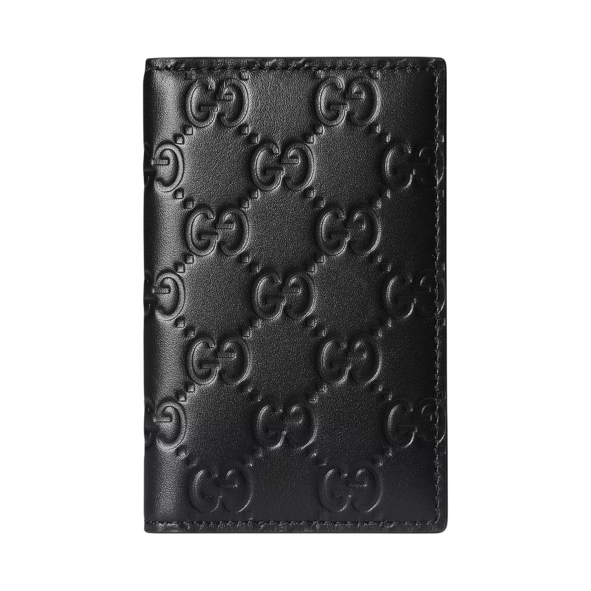 

Gucci GG Emblem Letter Press Pattern Card Holder Women wallet Black 850183-AAFDV-1000 Basic Set (Bag+Dust Bag)