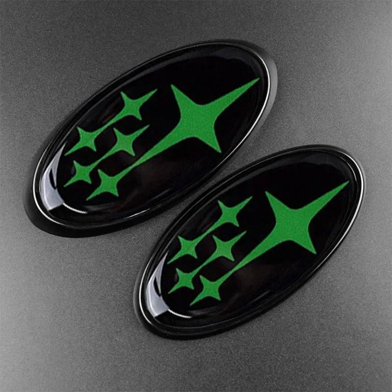 2pcs Acrylic Car Front Emblem Sticker Rear Trunk Badge Styling for Subaru XV Outback Impreza BRZ WRX STI Legacy Accessories Y11