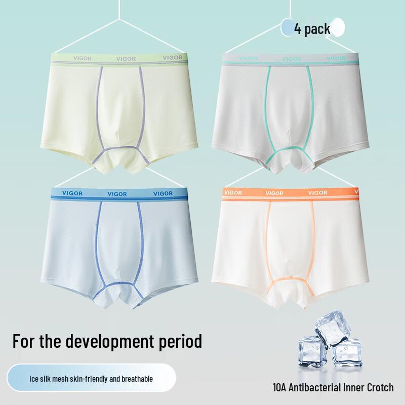 Fenteng Teen Boys Breathable Nylon Ice Silk Underwear
