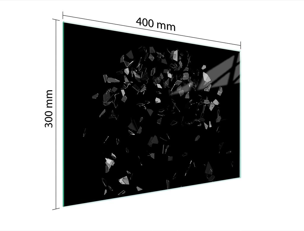 SZKLANA DESKA DO KROJENIA 40x30 CZARNA