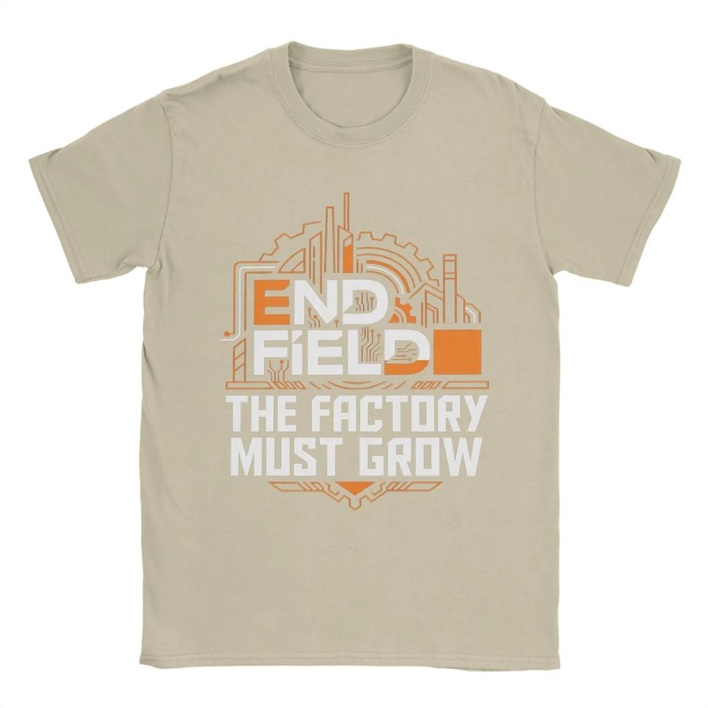 Arknights Endfield The Factory Must Grow Meme Factory Expansion Automation T Shirt Tshirts Unisex 100 Cotton Short Sleeve Tshirt