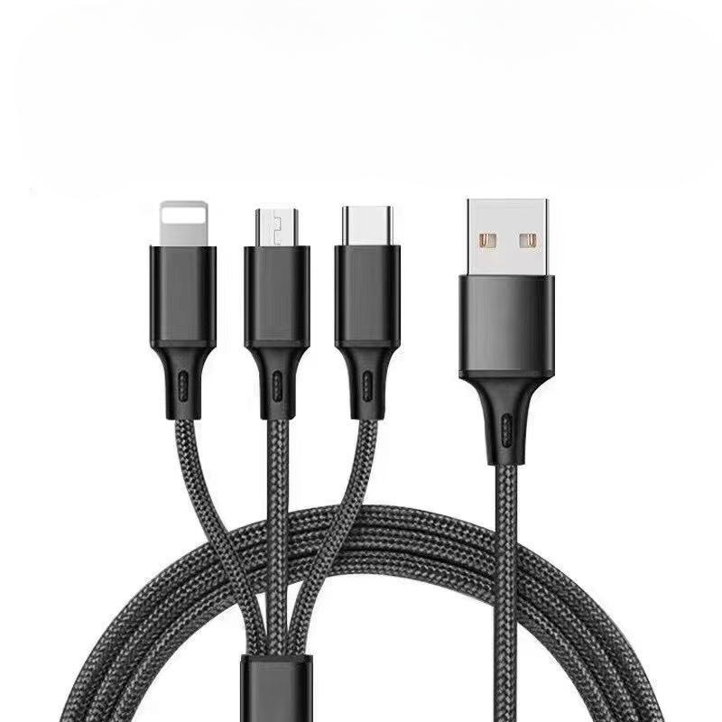 USB kabel pro rychlé nabíjení univerzálního multifunkčního kabelu 3 v 1 pro mobilní telefon Samsung typu C