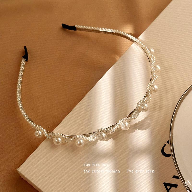 

Изысканные обручи для волос с искусственным жемчугом и цветами, модные аксессуары для волос, праздничный стиль, идеальные подарки для девочек