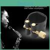 Fastener Ligature Alto For Sax Saxophone Rubber Mouthpiece Artificial Leather Compact Durable