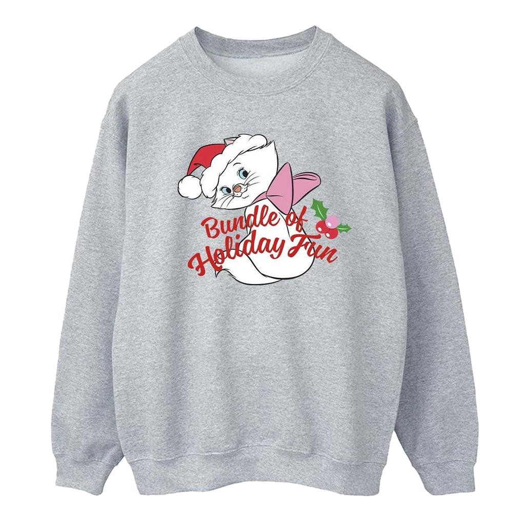 The Aristocats Womens/Ladies Bundle Of Holiday Fun Marie Sweatshirt