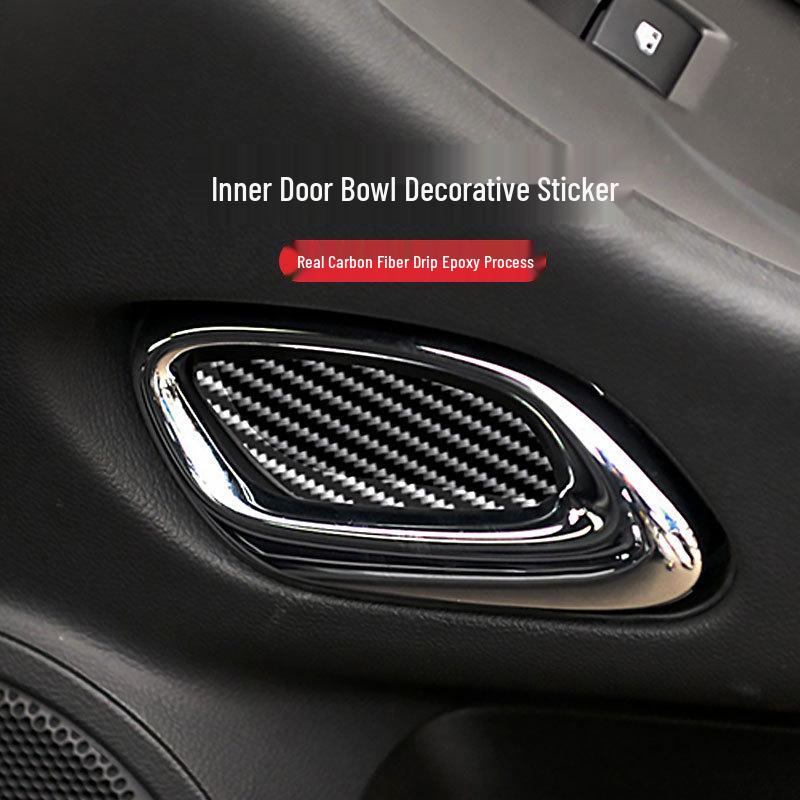 Chevrolet Camaro 10-15 Carbon Fiber Interior Door Bowl Frame Sticker