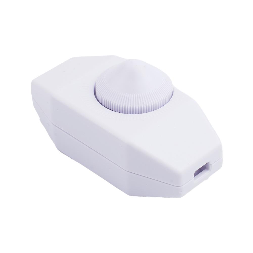 Indoor Use Rotary Inline Dimmer Switch with ON/OFF Control Knob Supports 220V Lighting Systems Rated Current 1A