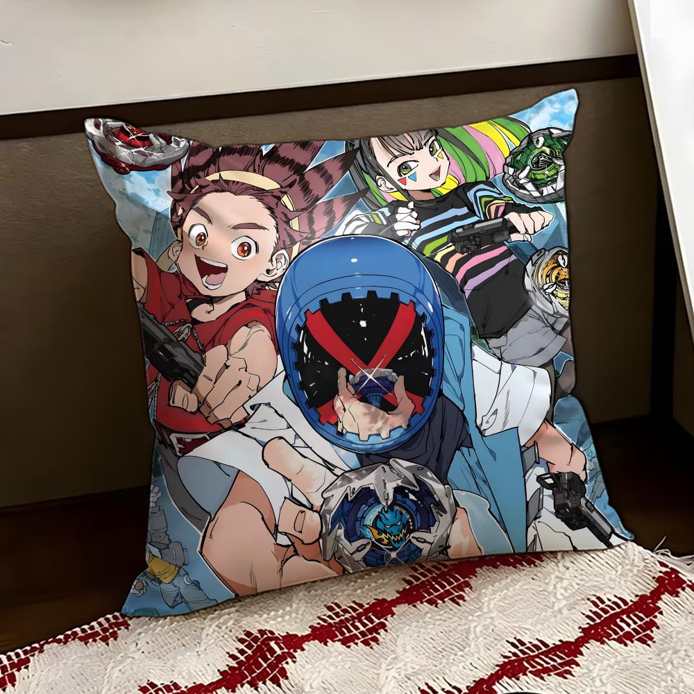 Anime BBeyblade Cartoon Cushion Cover Reversible Soft Durable Pillow Cover Home Car MultiScene Use for Daily Comfort