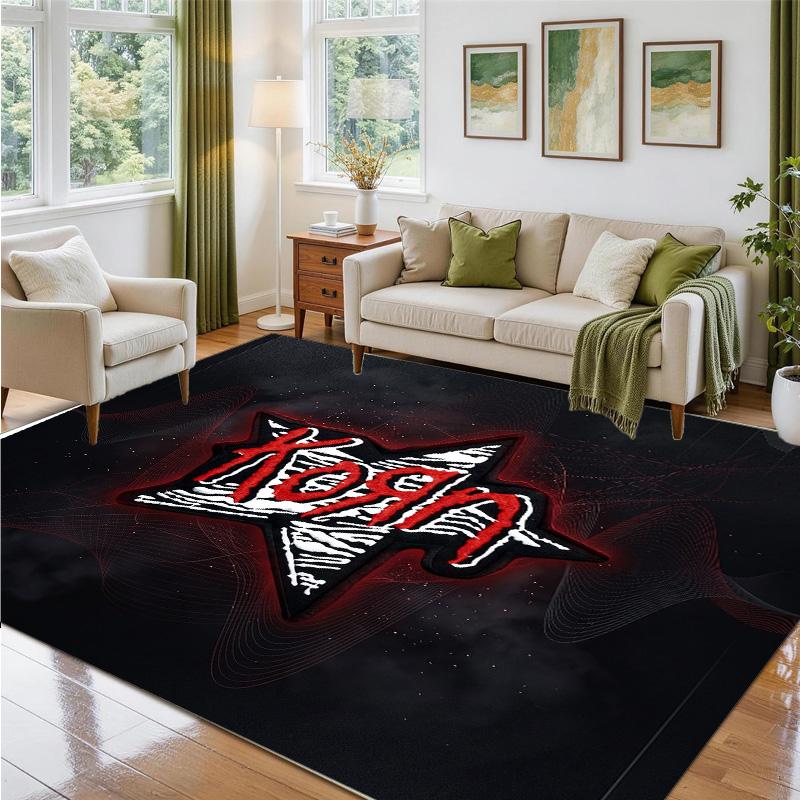 Korn Design Crystal Velvet Rug Soft Decorative Mat for Bedroom Entrance