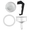 Espresso Coffee Moka Pot Replacement Parts For 1/3/6/9/12 Cups Moka Pot Handle Gasket Seal Funnel Filter Accessories