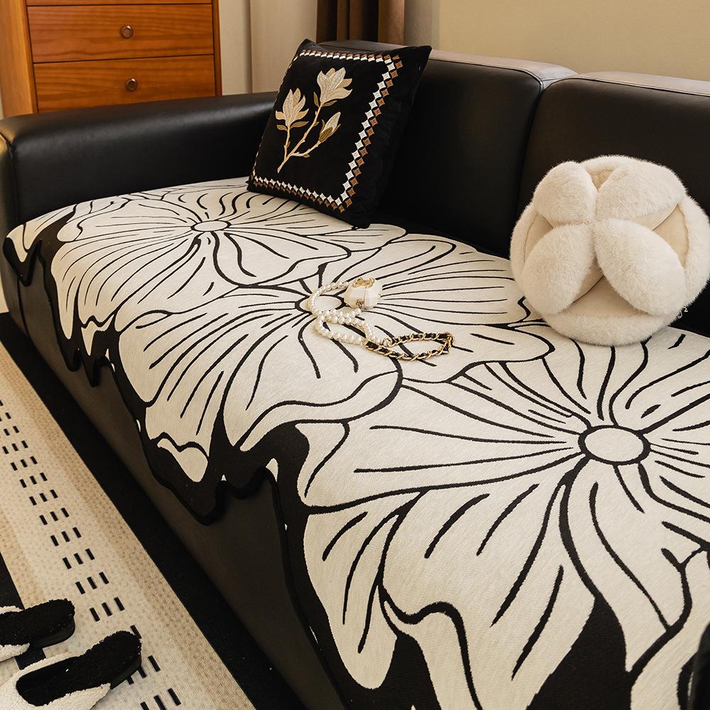 

Special-Shaped Irregular Straight Row Sofa Cushion New Four-Season Universal Sofa Seat Cushion Non-Slip Cover Cover Cloth Towel 90*70cm білий