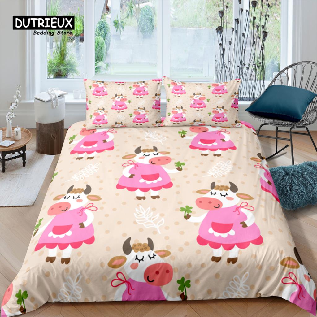 

Home Living Luxury 3D Milk Bedding Set Duvet Cover Set Pillowcase Kids Bedding Set Queen and King EU/US/AU/UK Size EU single(135x200cm)