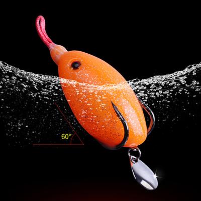6cm/13g Fish Lure Bait Strong Penetration Sharp Vivid Bionic Frog Shape Soft Fish