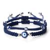 European & American Fashion Demon Eye Alloy Bracelet - Handmade Simple Edge-Wrapped Set