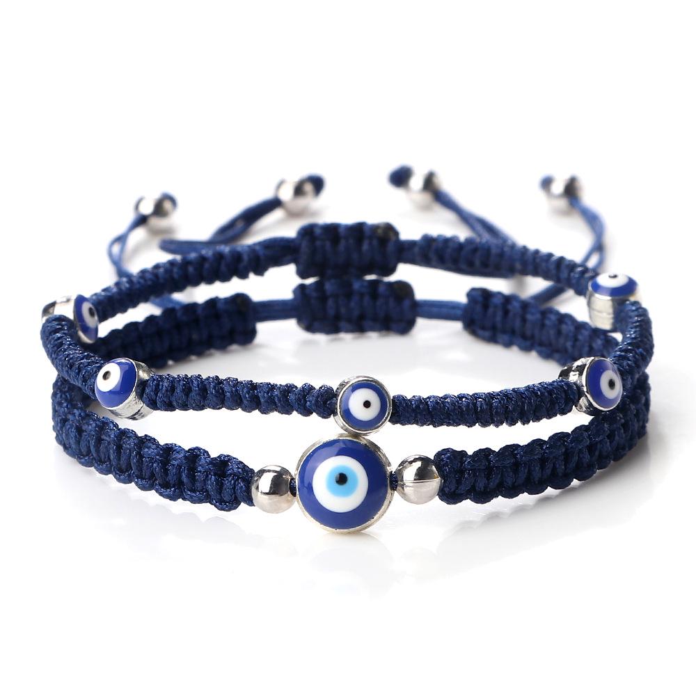 European & American Fashion Demon Eye Alloy Bracelet - Handmade Simple Edge-Wrapped Set