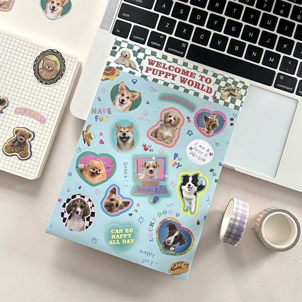 2pcs Animals Cat Cartoon Stickers Paper Cat DIY Decals Cartoon Animals Sticker  Toys