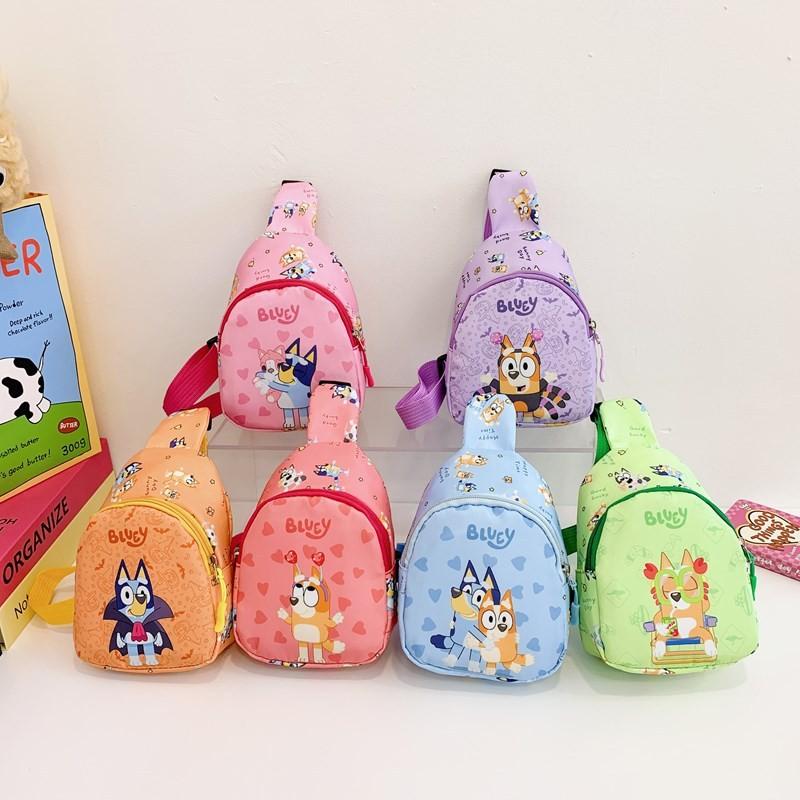 Single Bluey Shoulder Crossbody Chest Bag Kids Cute Coin Purse Gift Cartoon