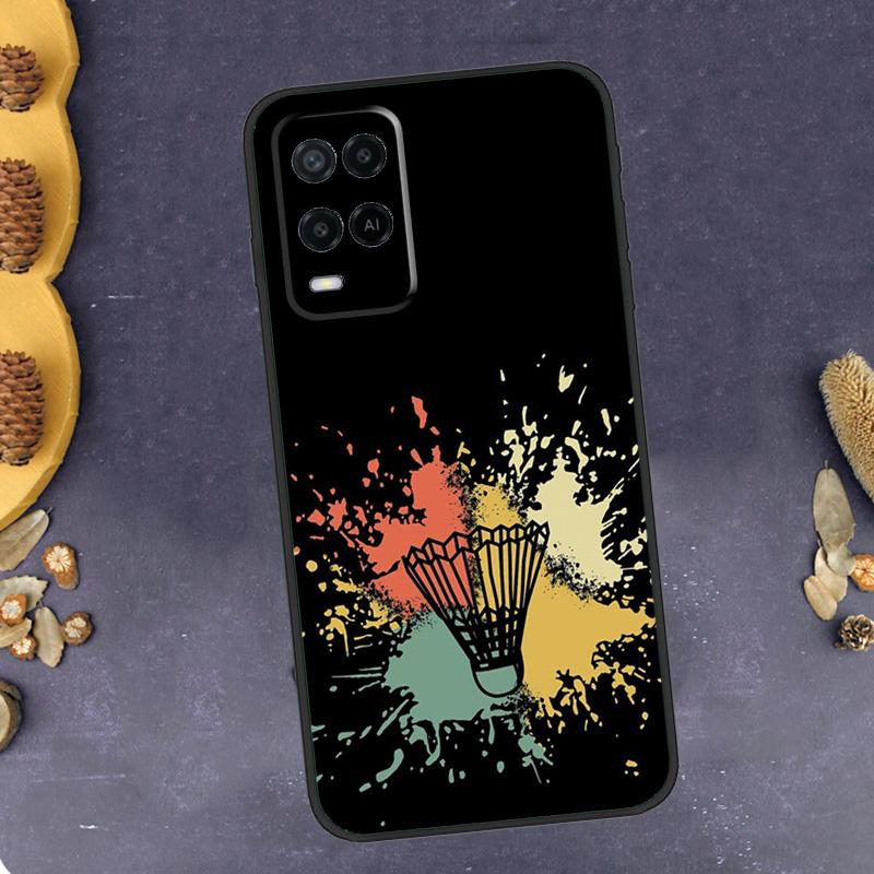 Badminton Sport Phone Case For Oppo A94 A74 A54 A15 A18 A38 A58 A78 A98 A40 A60 A80 A16 A76 A96 A57S A17 A77